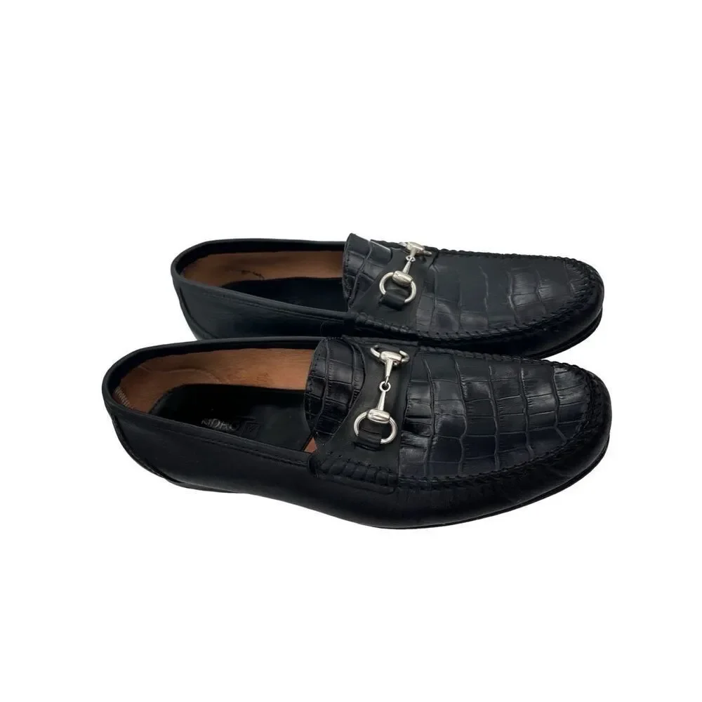 Sandro moscoloni crocodile, leather shoes size 13